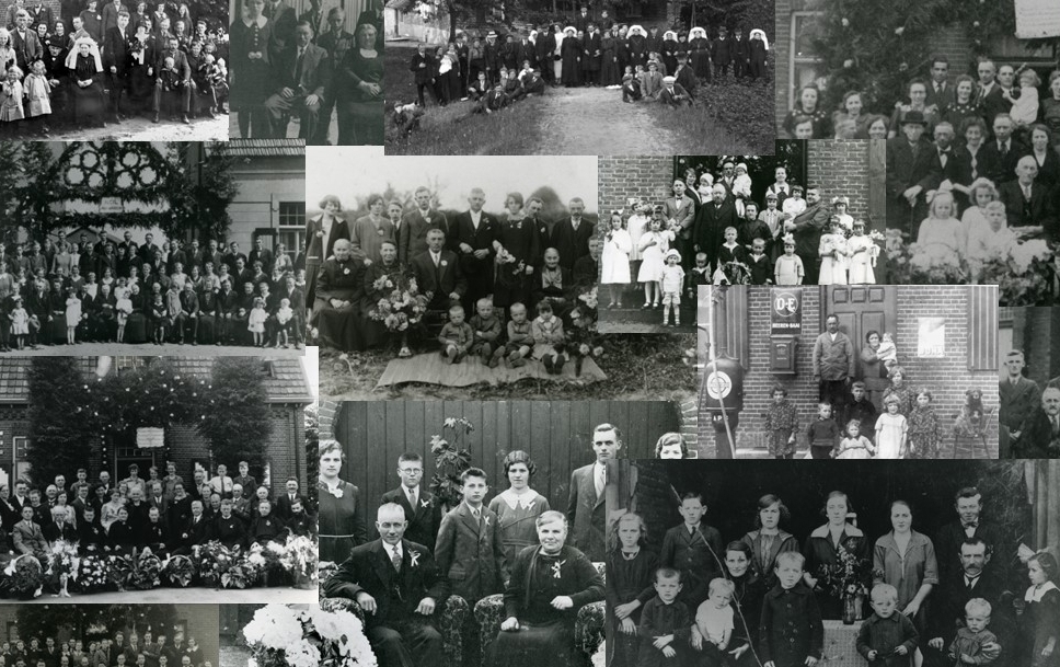 Familiefoto’s in fotoalbum van Dorpsarchief