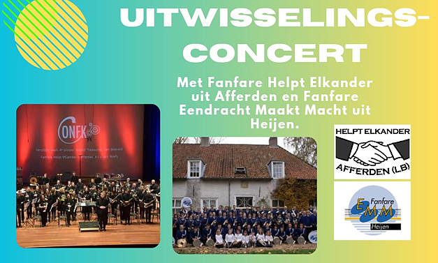Uitwisselingsconcert met Fanfare Eendracht Maakt Macht uit Heijen