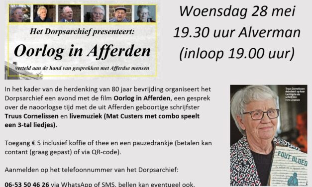 Dorpsarchief presenteert: Oorlog in Afferden