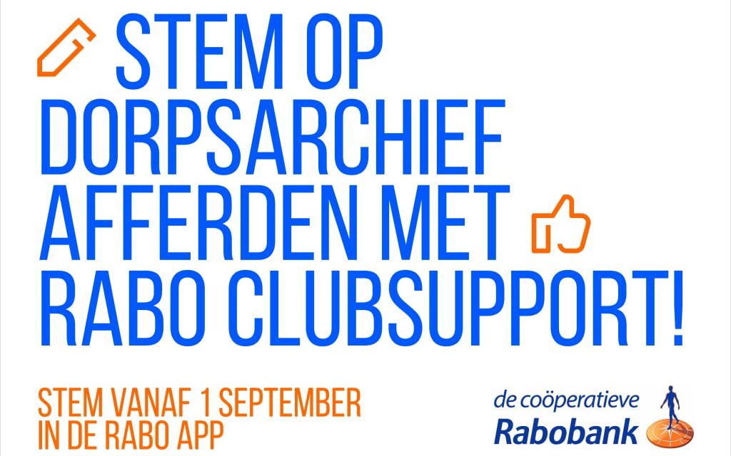 Rabo Clubsupport: Stem op Dorpsarchief Afferden